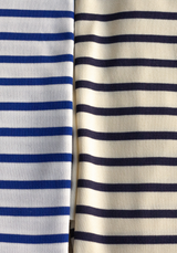Striped Breton Jersey Fabric – 2 Colours – Sold by the Panel