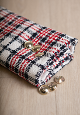 Tartan Bouclé Tweed Fabric - Wool & Cotton -by 10 cm