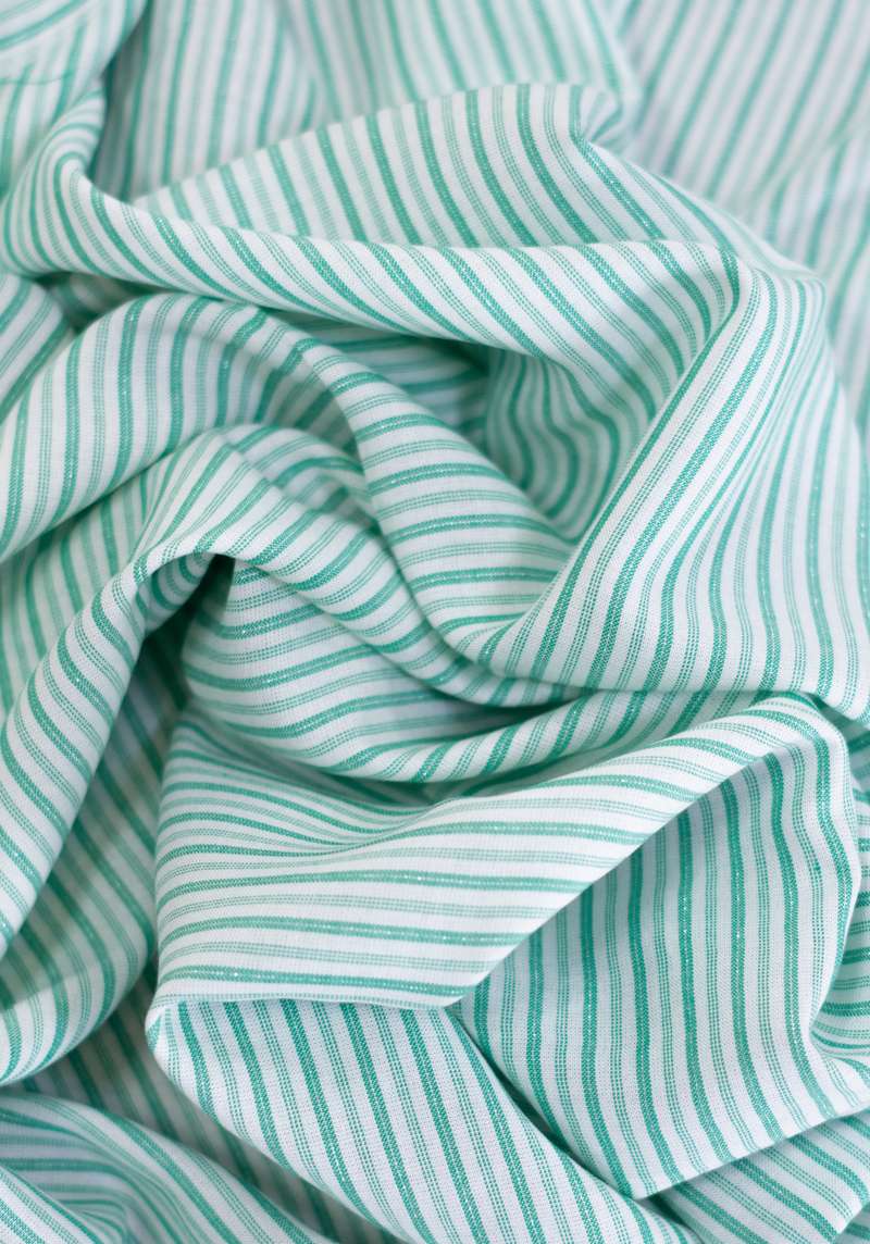 Lightweight viscose jacquard with lurex stripes VARSITY