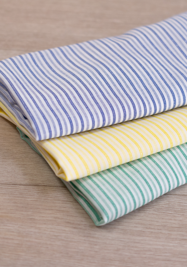 Lightweight viscose jacquard with lurex stripes VARSITY