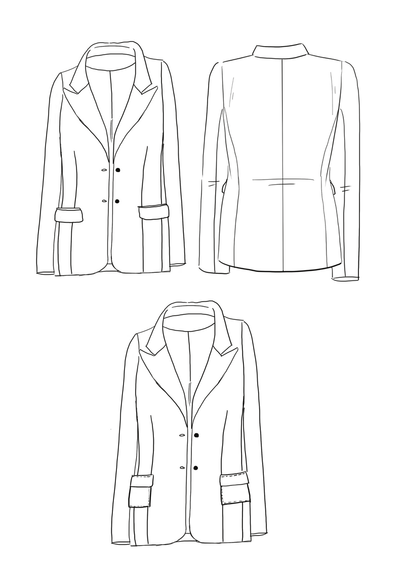 Manhattan Jacket PDF Sewing Pattern (A0, A3, A4 and US letter)