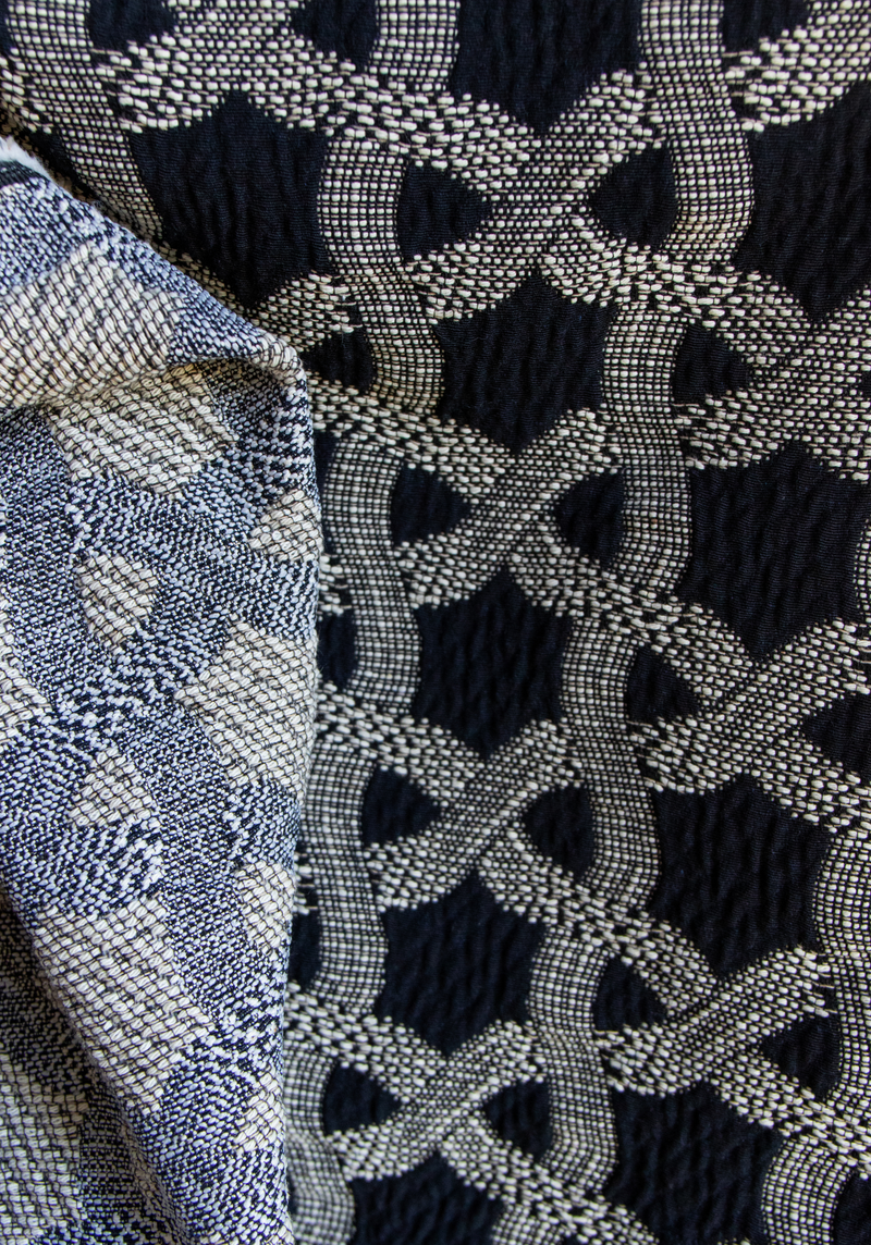 Loop Encre Jacquard Fabric - by 10 cm