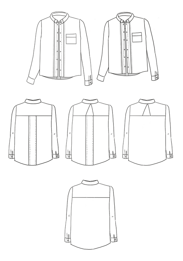 Skyline Shirt PDF Sewing Pattern (A0, A3, A4 and US letter)