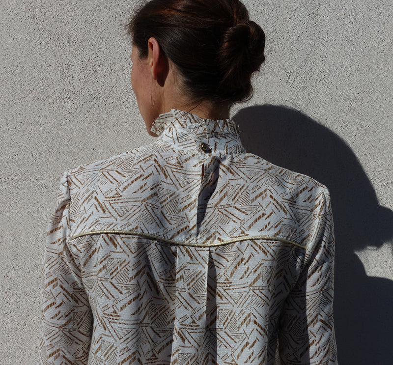 Back detail blouse sewing pattern 