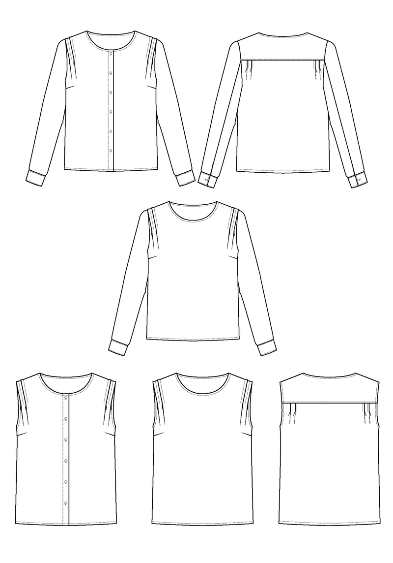Bellini Blouse Paper Sewing Pattern Maison Fauve UK bellini-blouse-paper-sewing-pattern-maison-fauve-uk