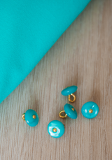 Bleu Lagon Wink Button with Shaft 10 mm
