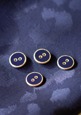 Encre Button with Gold Glitter 12 mm