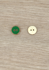 Very Vert Button with Gold Glitter 12 mm