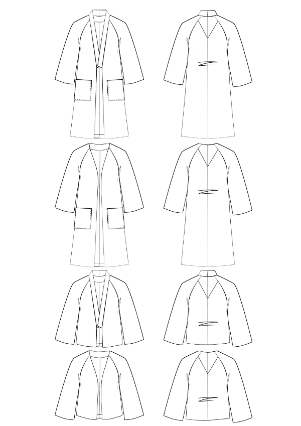 Nage Libre Jacket PDF Pattern (A0, A3, A4 and US letter)