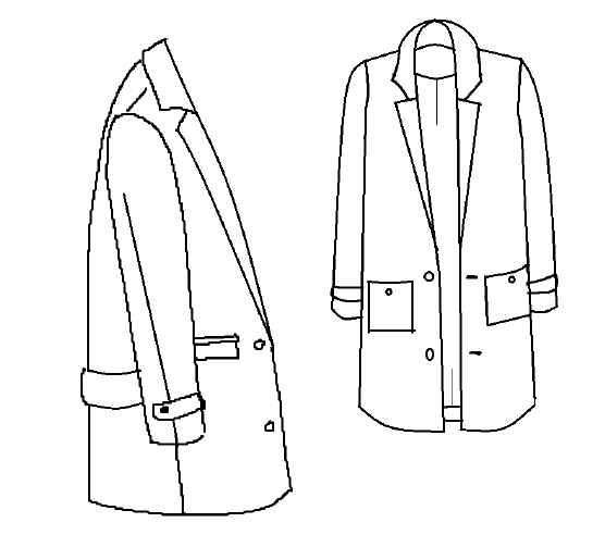 Maison Fauve Ray Coat illustration