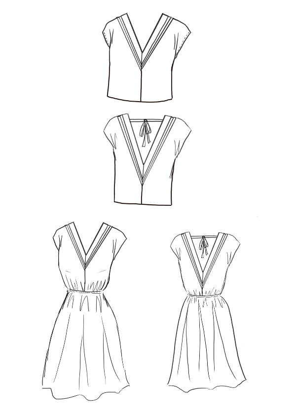 Byzance Dress Paper Sewing Pattern – Maison Fauve UK