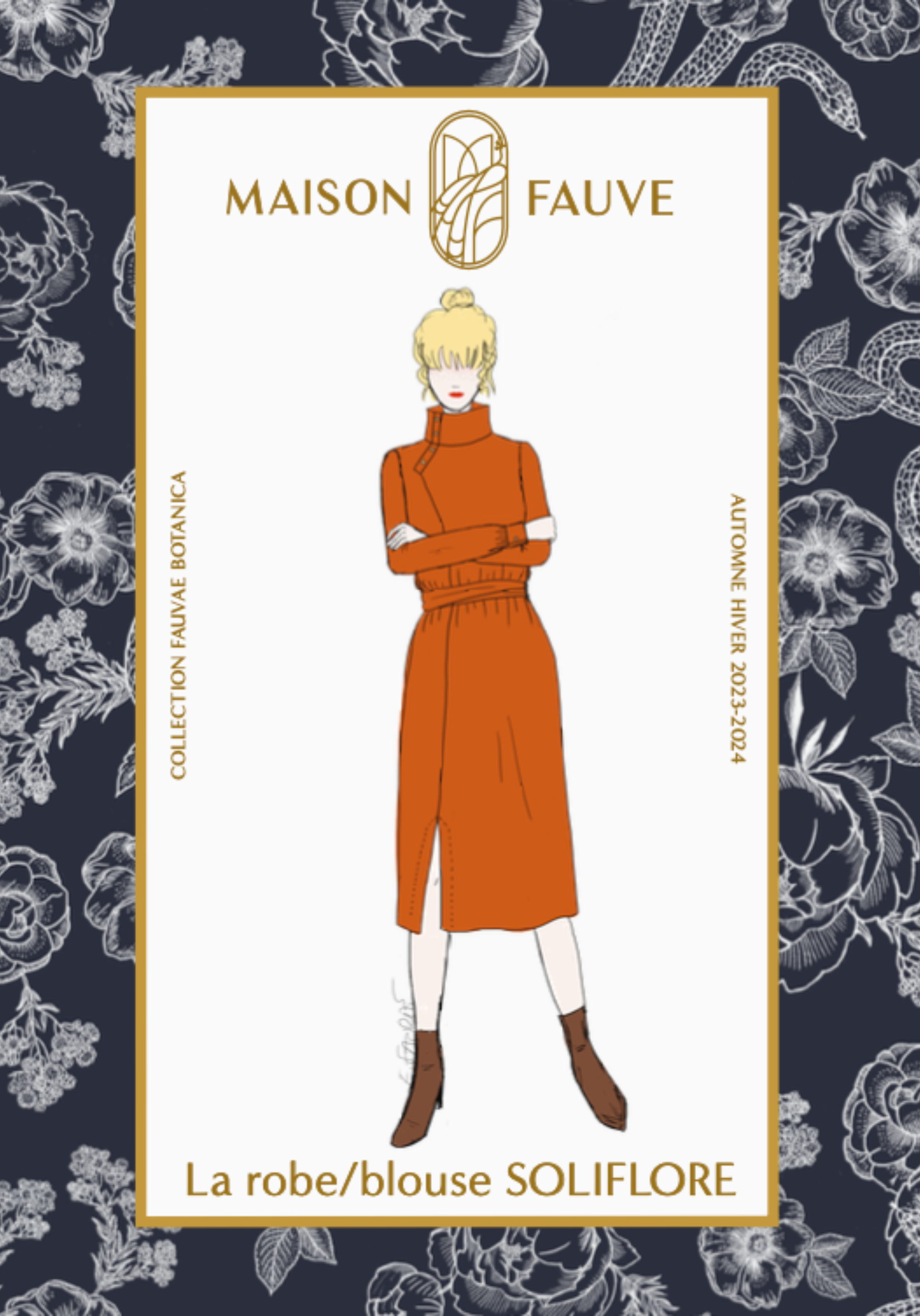 Soliflore Dress Blouse Paper Sewing Pattern – Maison Fauve UK