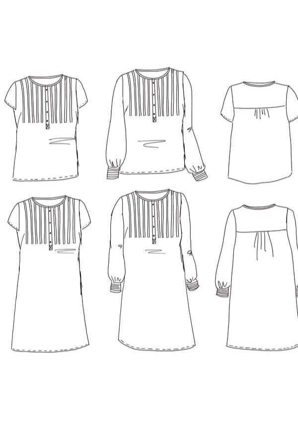 Atlas Shirt Dress Blouse Paper Sewing Pattern