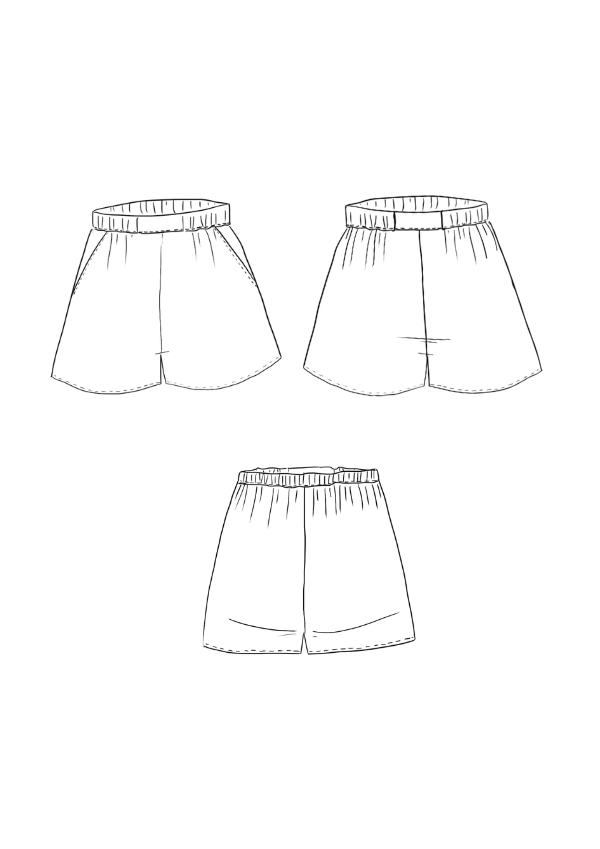 Songe Pyjama Shorts PDF Sewing Pattern (A4, A3, A0 and US letter