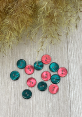 Mother of Pearl Rose Pepper Button 11 mm