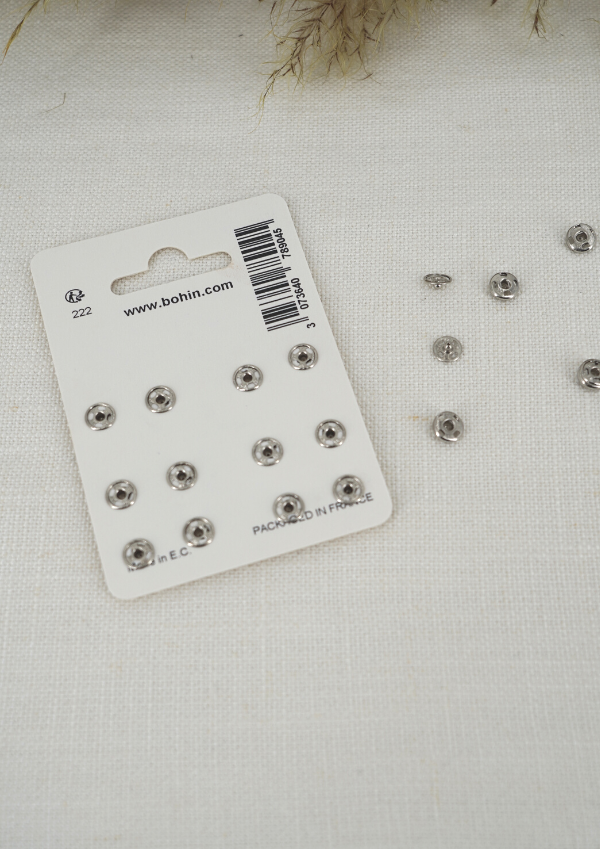 12 Snap Fasteners Press Studs 7 mm