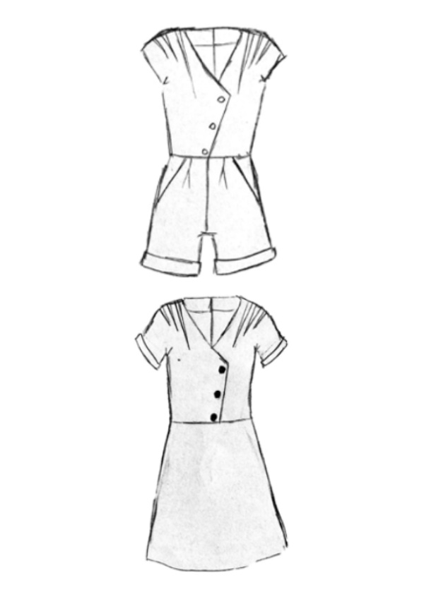 Eclipse Playsuit Dress Paper Sewing Pattern