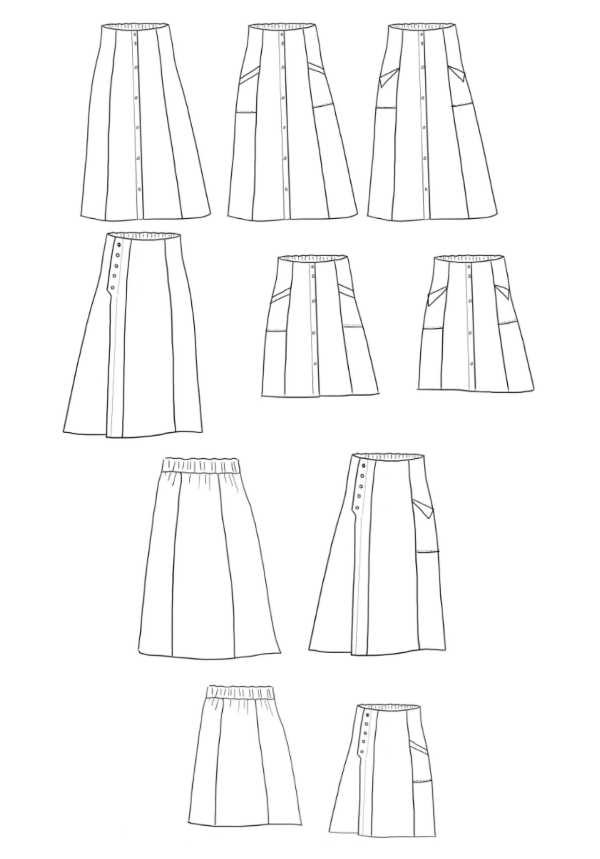 Kim Skirt PDF Sewing Pattern (A4, A3, A0 and US letter) – Maison Fauve UK