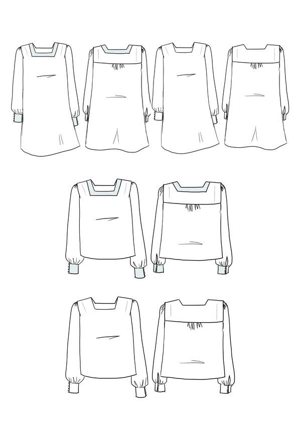 Lauren Dress / Blouse PDF Sewing Pattern (A4, A3, A0 and US letter)