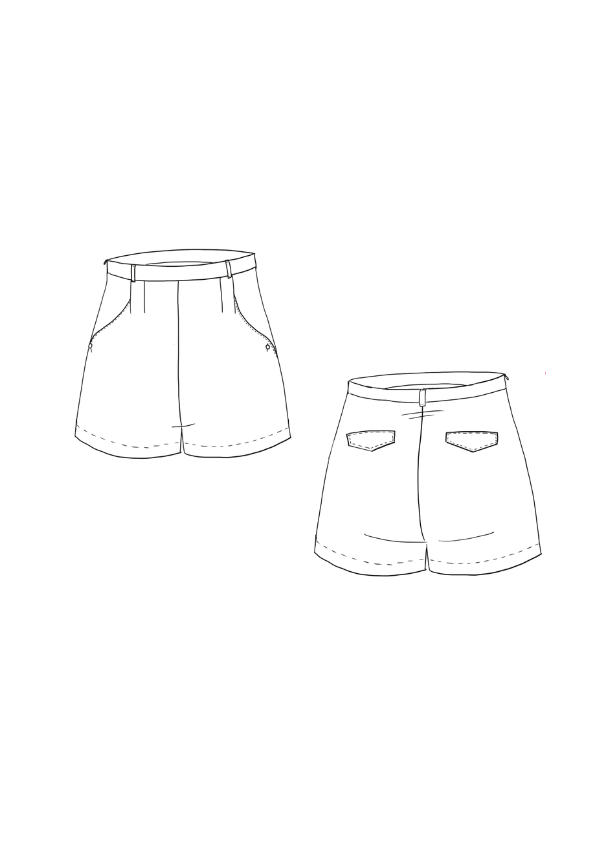 Grand Bain Shorts PDF Pattern (A0, A3, A4 and US letter)