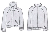 Sewing pattern jacket illustration