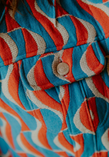 Corail Azur Swoop Fabric - by 10 cm