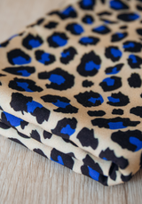 Léo Cobalt Viscose Poplin Fabric - by 10 cm